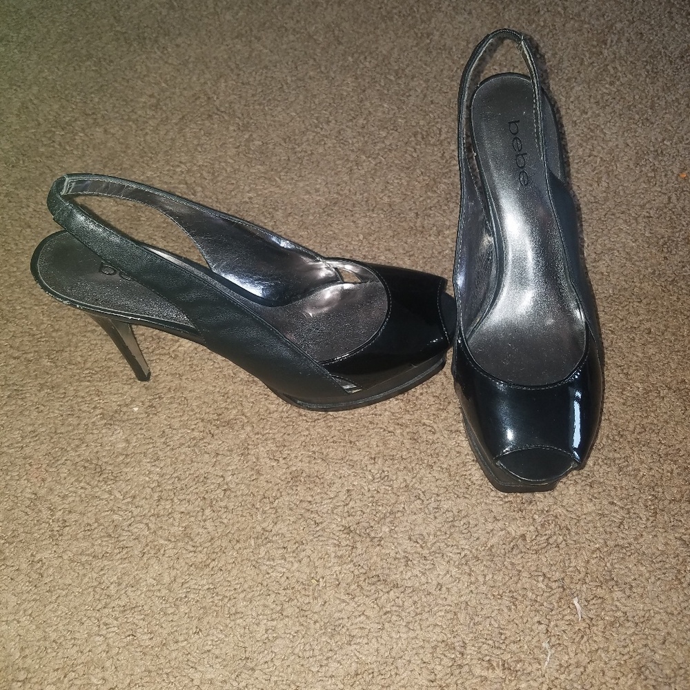 Bebe peep toe stilettos